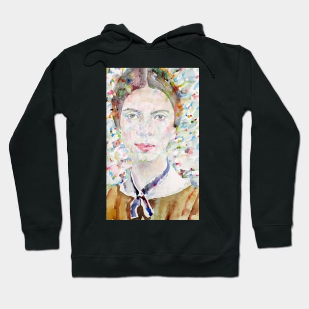 EMILY DICKINSON - watercolor portrait Hoodie by lautir